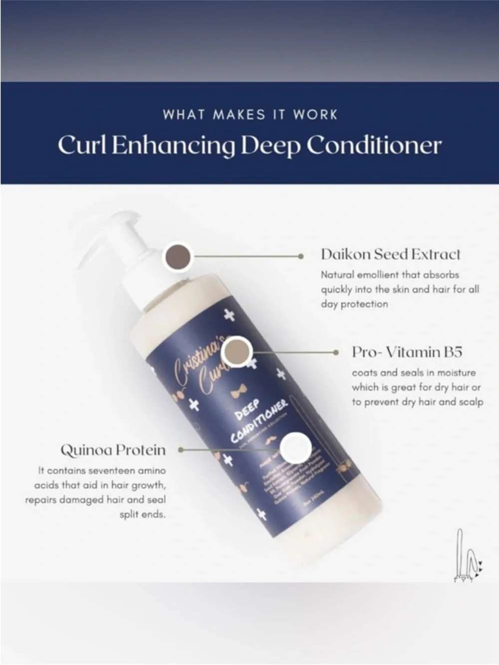 Cristina’s Curls Shampoo Deep Conditioner Curl Cream Haircare Bundle
